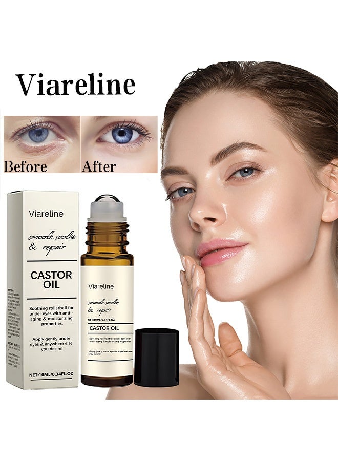 Viareline Eye Rolling Beads Essential Oil - Gentle Massage for Eye Skin, Moisturizing Daily Care Oil, 10ml - Image 1